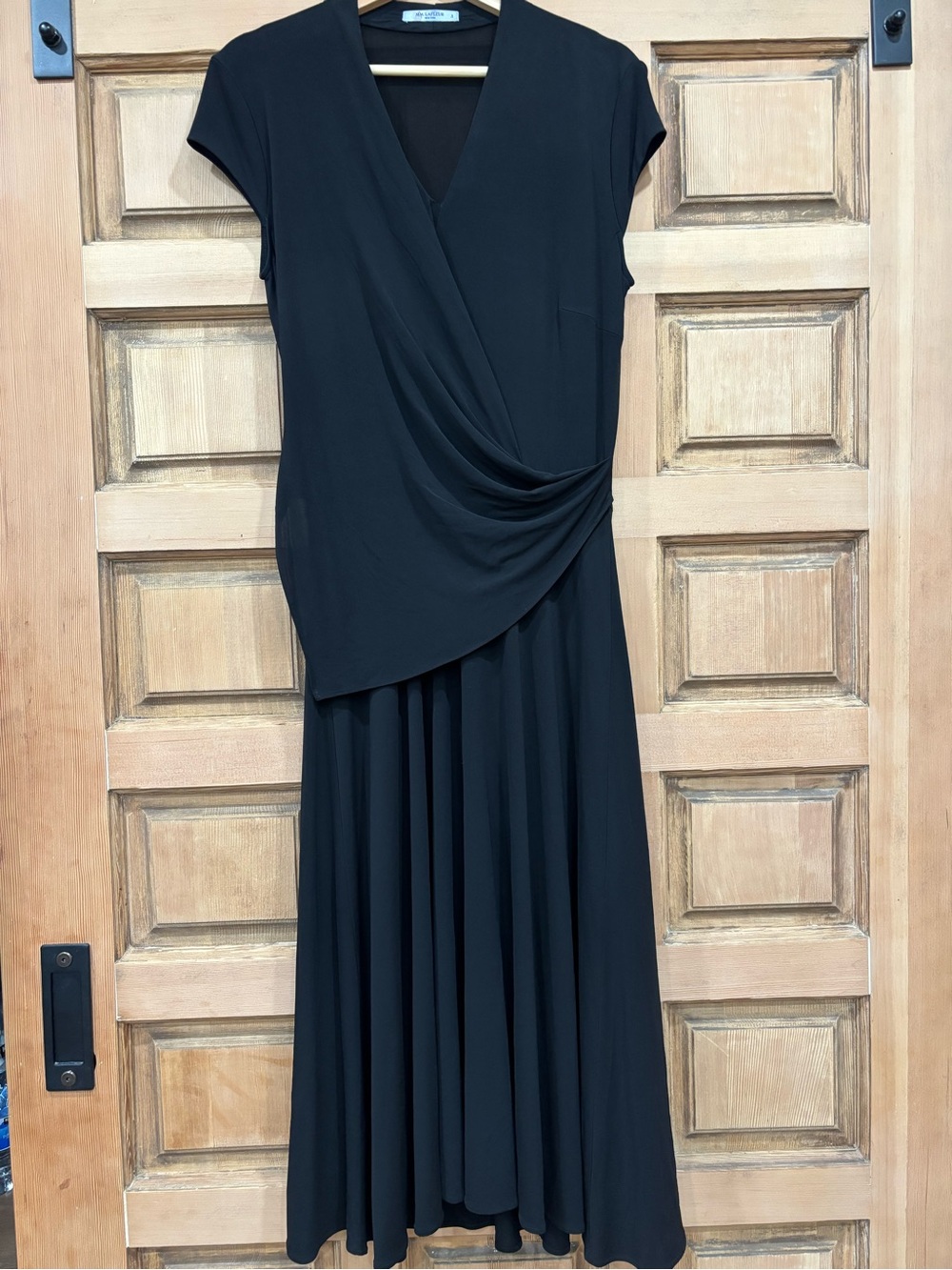 MM Lafleur Black Draped Maxi Dress